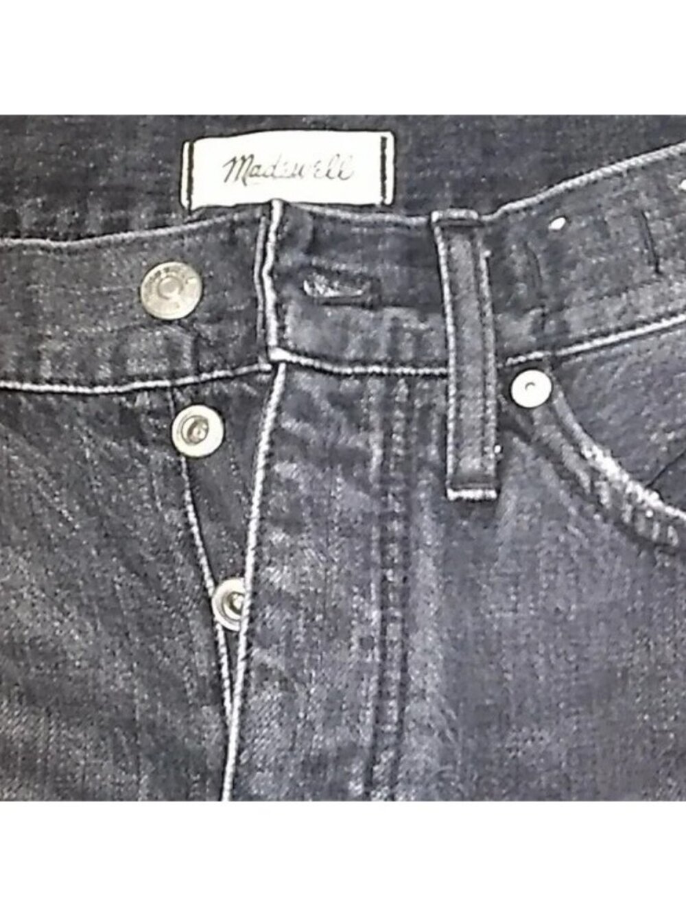 Madewell Black Relaxed Denim Shorts - Picture 5 of 8